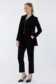 MONO KAPAMA FİT METAL DÜĞME DETAYLI BLAZER CEKET 2