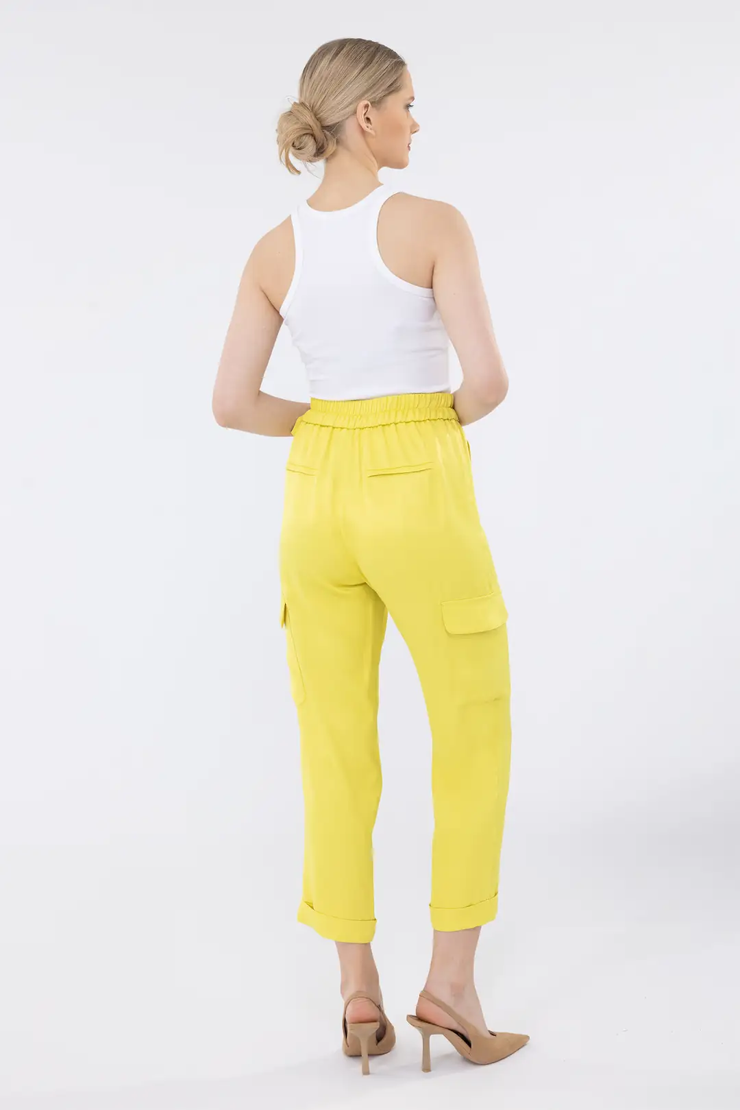 BELİ LASTİKLİ KARGO CEPLİ DUBLE PAÇALI HAVUÇ PANTOLON