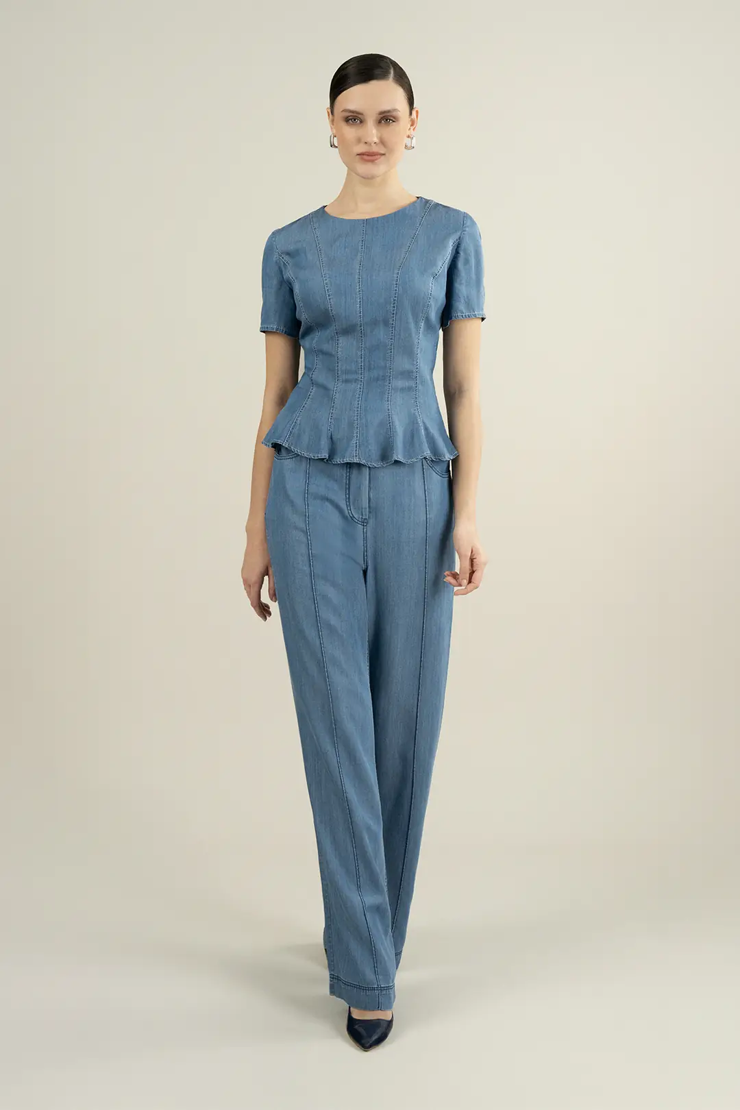 VOLANLI TENCEL BLUZ