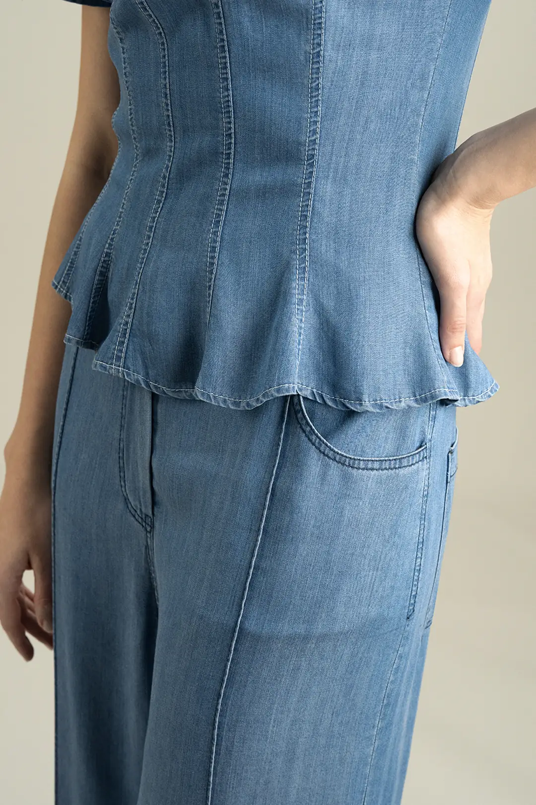 VOLANLI TENCEL BLUZ