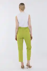 ARKA BEL LASTİKLİ YAN BOY TAŞLI BİYE GEÇİŞLİ HAVUÇ PANTOLON 3