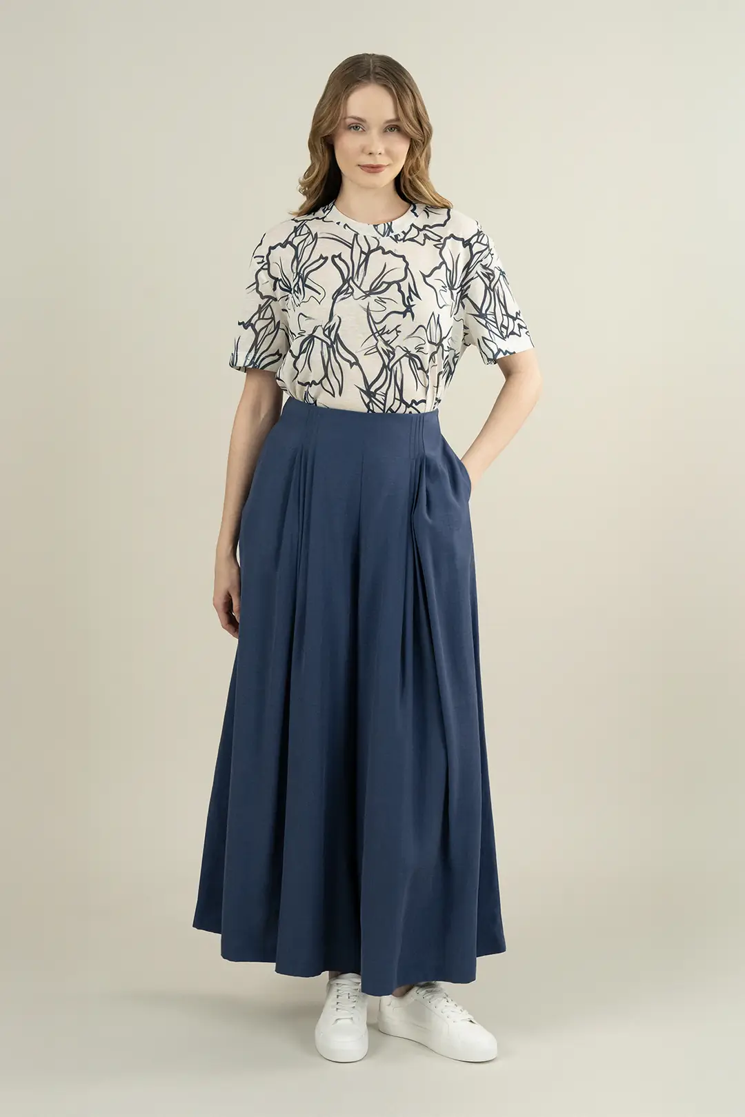 TENCEL PİLELİ ETEK PANTOLON