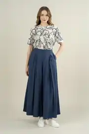 TENCEL PİLELİ ETEK PANTOLON 1