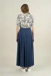 TENCEL PİLELİ ETEK PANTOLON 4