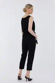BELİ LASTİKLİ TAŞLI BİYE KUŞAKLI CEPLİ HAVUÇ PANTOLON 3