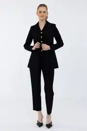 MONO KAPAMA FİT METAL DÜĞME DETAYLI BLAZER CEKET 1